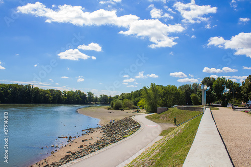 Wallpaper Mural Neat well-kept riverbank in the suburbs of Budapest Torontodigital.ca