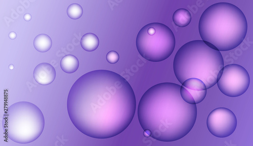 Background with bubbles. Design for your header page, ad, poster, banner. Pastel Gradient Color Vector illustration.