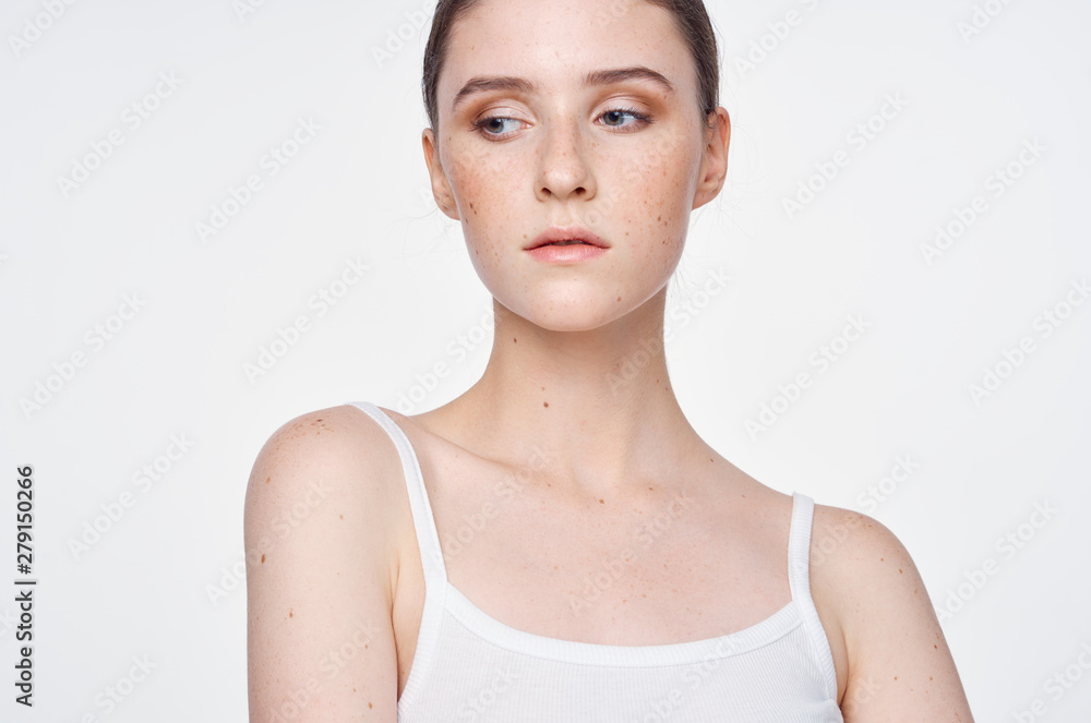 portrait of young woman with perfect skin