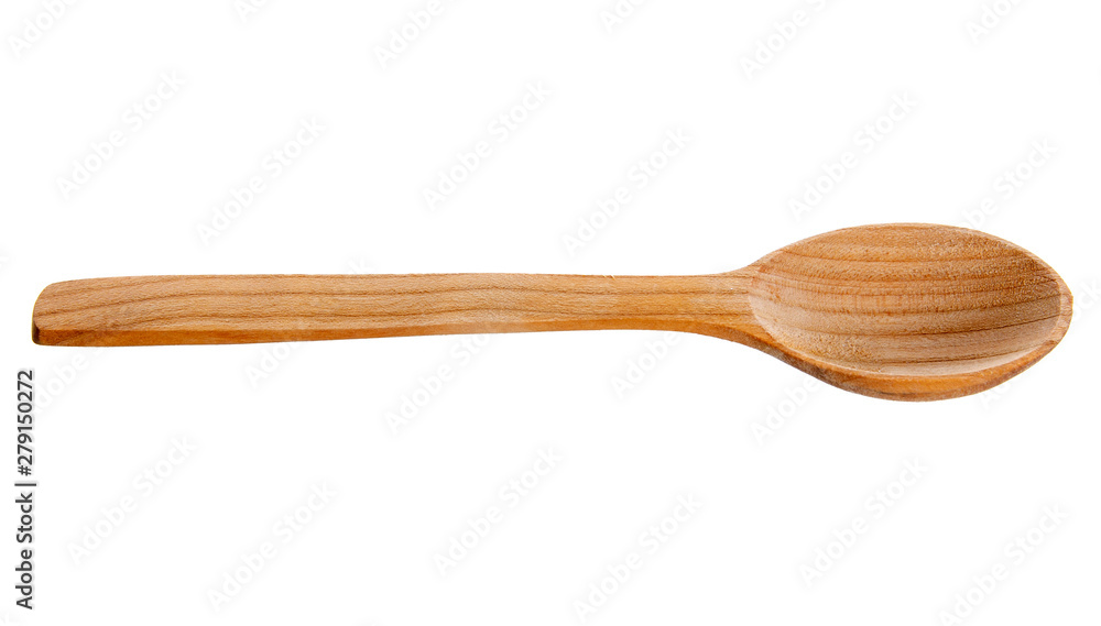 Wooden spoon brown on white background isolation Wooden spoon brown on white background isolation