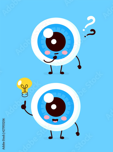 Cute eyeball with question mark
