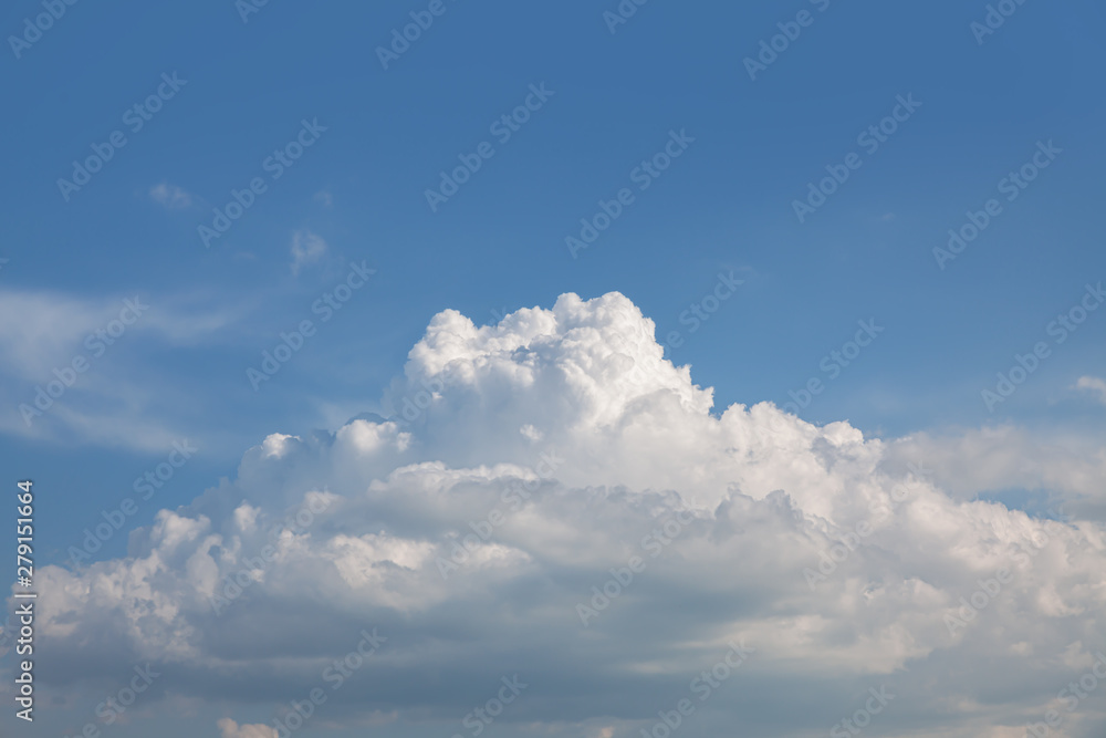 White cumulus clouds