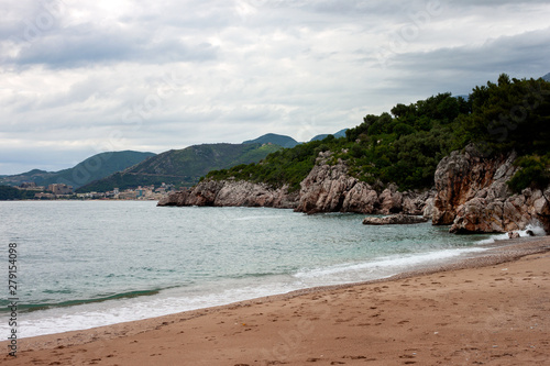 deserted beach of the adriatic sea