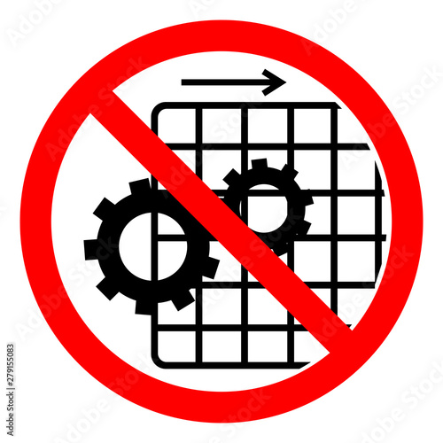 Do Not Operate With Guards Removed Symbol Sign, Vector Illustration, Isolate On White Background Label .EPS10