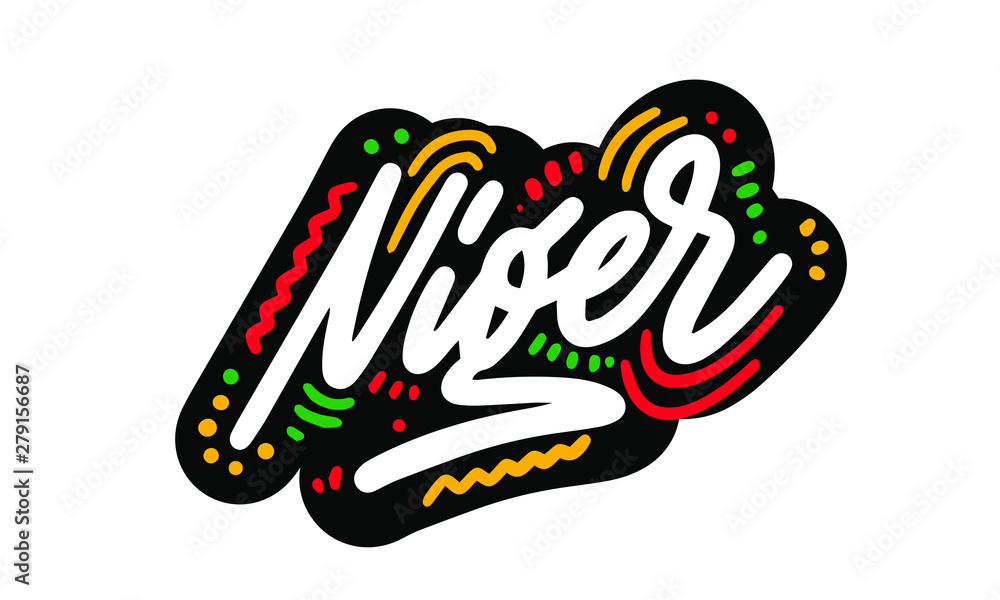 Niger Word Text Creative Handwritten Font Design Vector Illustration. Niger Word Text Creative Handwritten Font Design Vector Illustration.