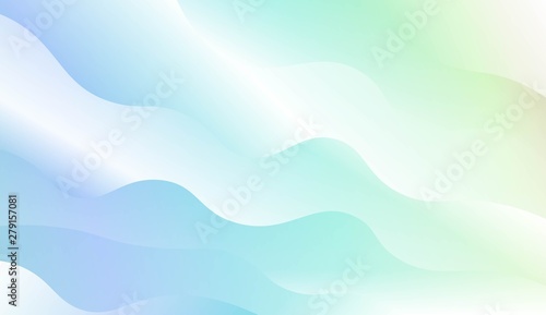 Template Background With Wave Geometric Shape. Design For Cover Page, Poster, Banner Of Websites. Vector Illustration with Color Gradient.