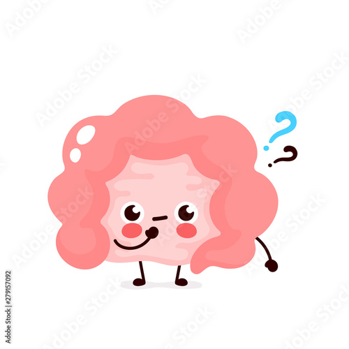 Cute intestine with question mark 