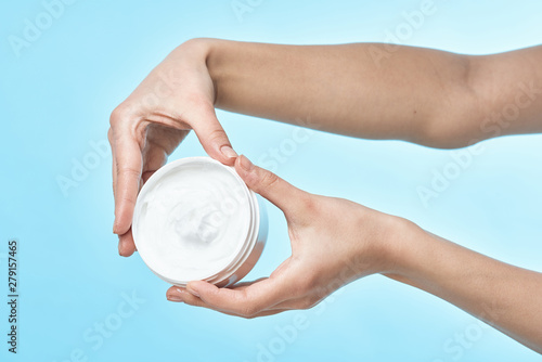 hand holding globe isolated on white