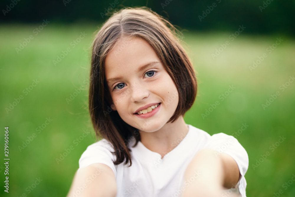 portrait of young woman with perfect skin of her face portrait of young woman with perfect skin of her face