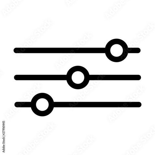 Adjustment button icon vector. Filter Line illustration symbol.
