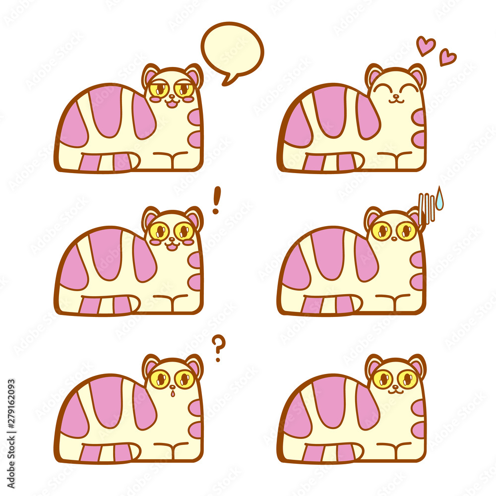Pastel line cat Pastel line cat