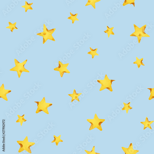 Cheese starry seamless background. Drawn mouse dreams illustration, scrapbooking graphic on blue background