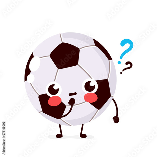 Cute Football ball with question mark