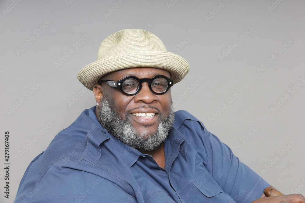 Portrait of an expressive African American male model Portrait of an expressive African American male model
