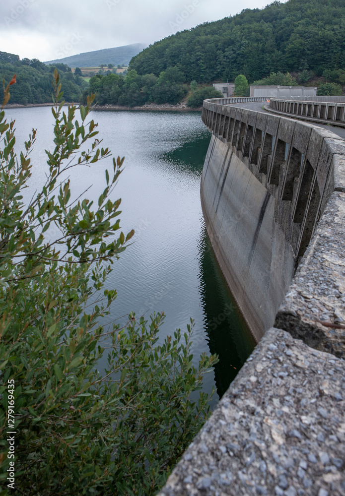 Dam. Reservoir. Water. Languedoc France. 