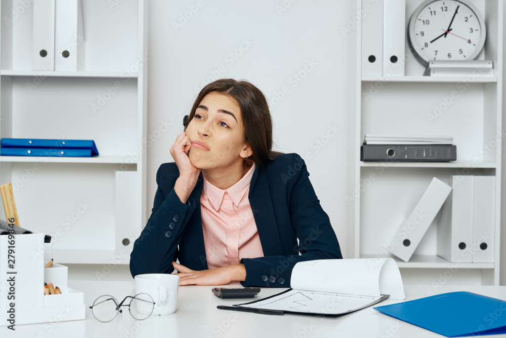 young woman in office young woman in office
