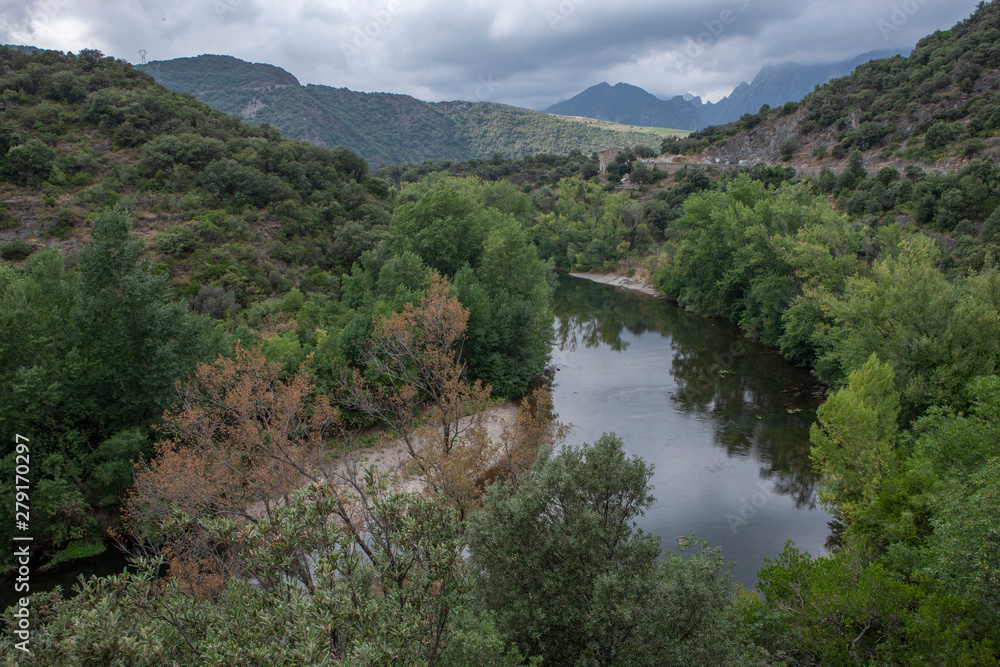 Vieussan Languedoc France. River Orb