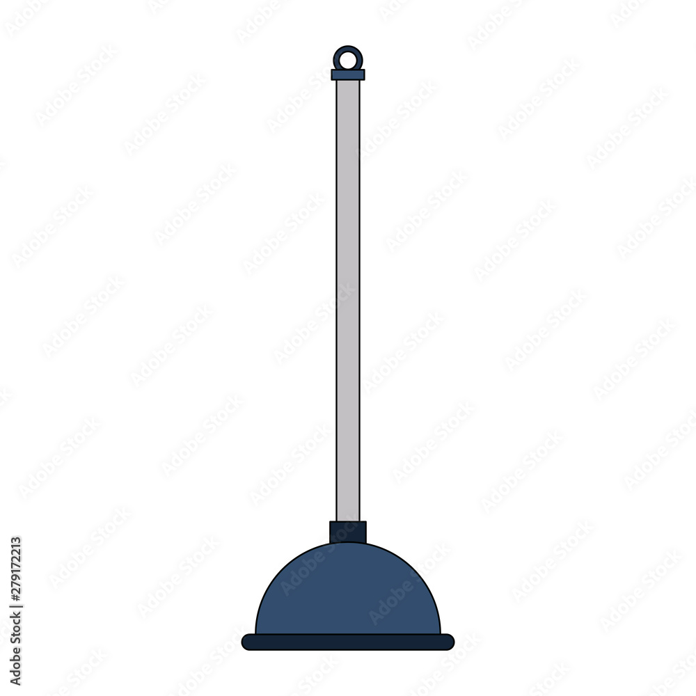 Cleaning toilet pump isolated symbol Cleaning toilet pump isolated symbol