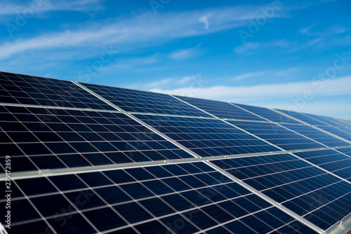 solar panel on sky background