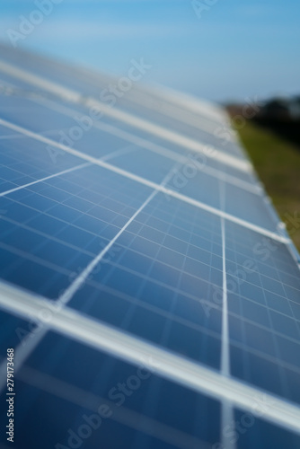 solar panel on sky background