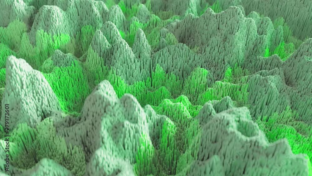 4K Abstract Topographic Animation. High quality 3D CGI. Seamless loop.