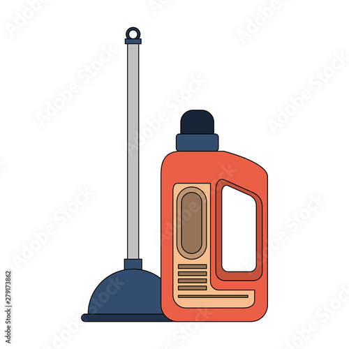 Set of cleaning equipment and products