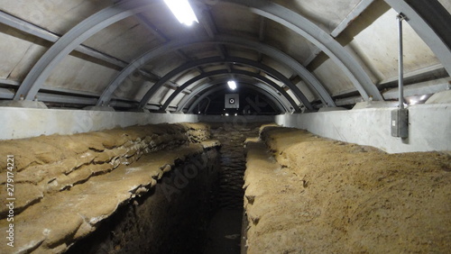 Sannai-Maruyama site, reconstructed of houses, pillar-supported buildings, mounds, and burial pits and jars were unearthed. A Jomon period archaeological site in Aomori Prefecture, Japan.