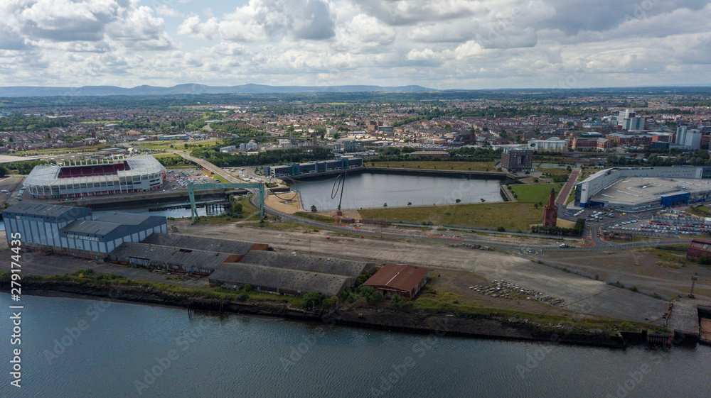 The industrial skyline of old Middlesbrough near the River Tees The industrial skyline of old Middlesbrough near the River Tees