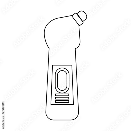 Disinfectant soap bottles with dispenser isoalted symbol in black and white