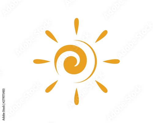 sun ilustration logo vector icon