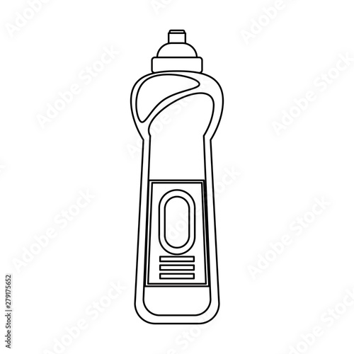 Disinfectant soap bottles with dispenser isoalted symbol in black and white