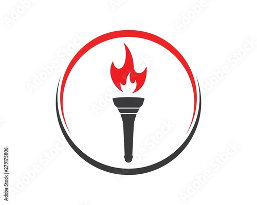 torch logo icon illustration vector design