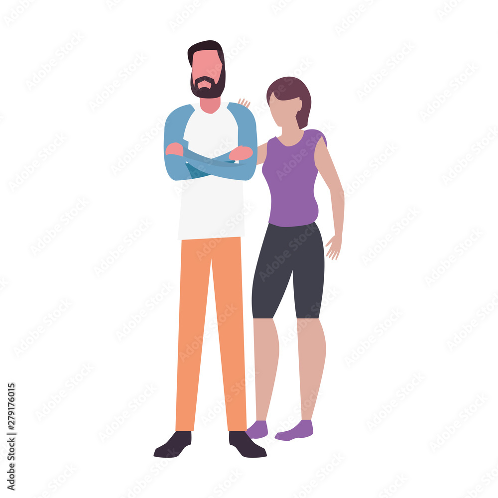 man and woman characters avatars man and woman characters avatars