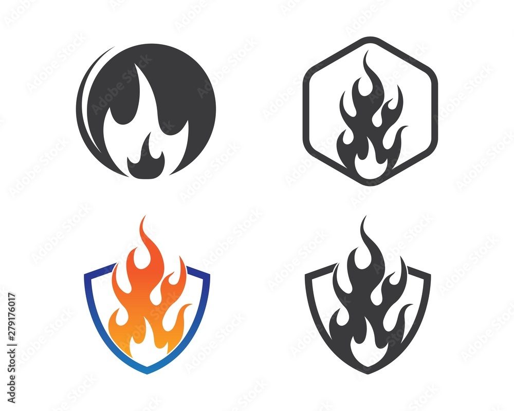Fire flame Logo icon vector illustration design Fire flame Logo icon vector illustration design