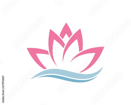 Beauty Vector Lotus flowers design logo Template