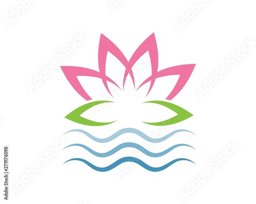 Beauty Vector Lotus flowers design logo Template