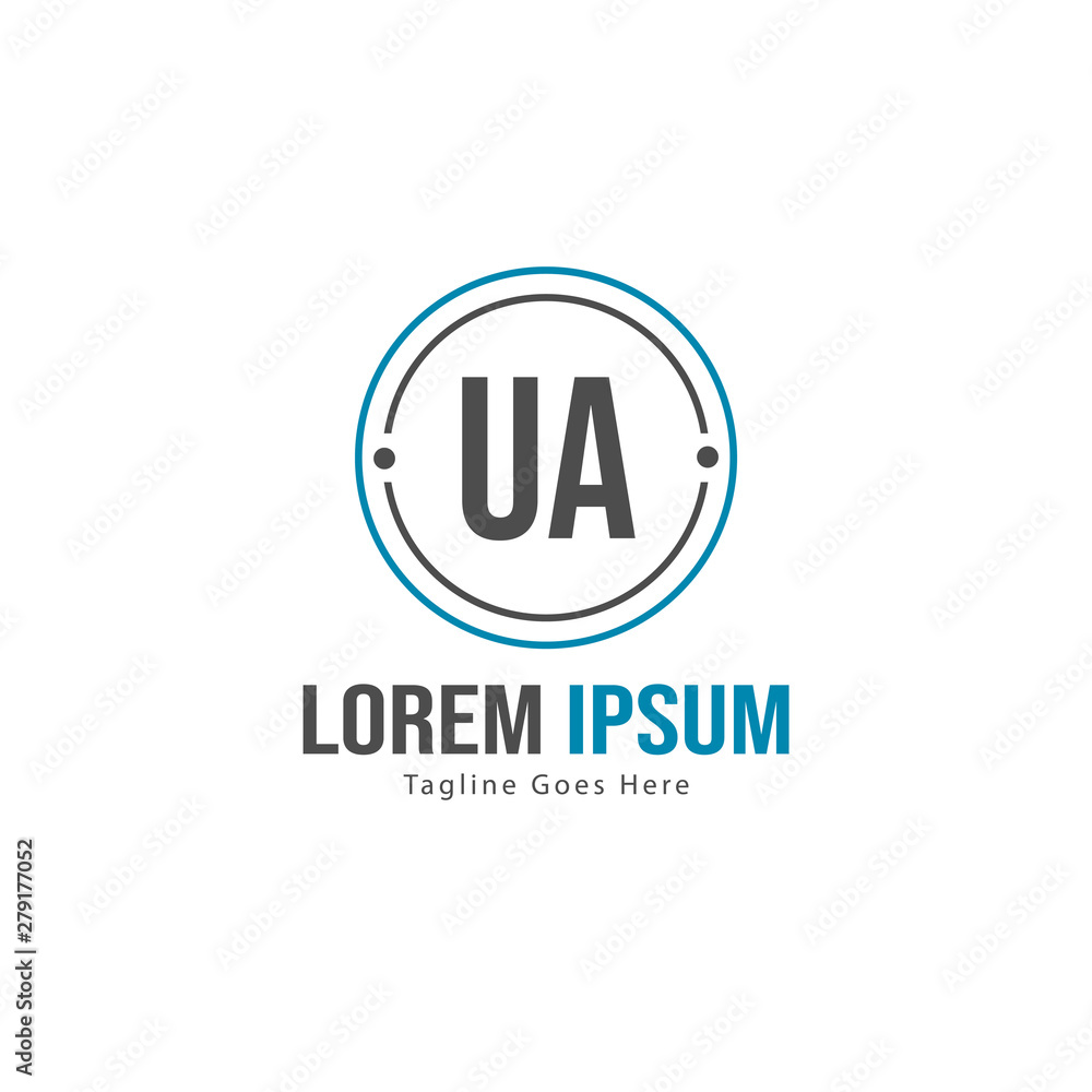 UA Letter Logo Design. Creative Modern UA Letters Icon Illustration UA Letter Logo Design. Creative Modern UA Letters Icon Illustration
