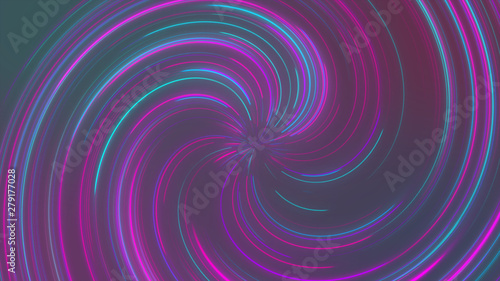 Abstract cosmic, Futuristic tunnel, Hyper jump into galaxy, Speed of light neon glowing, 3d render © korrakot sittivash