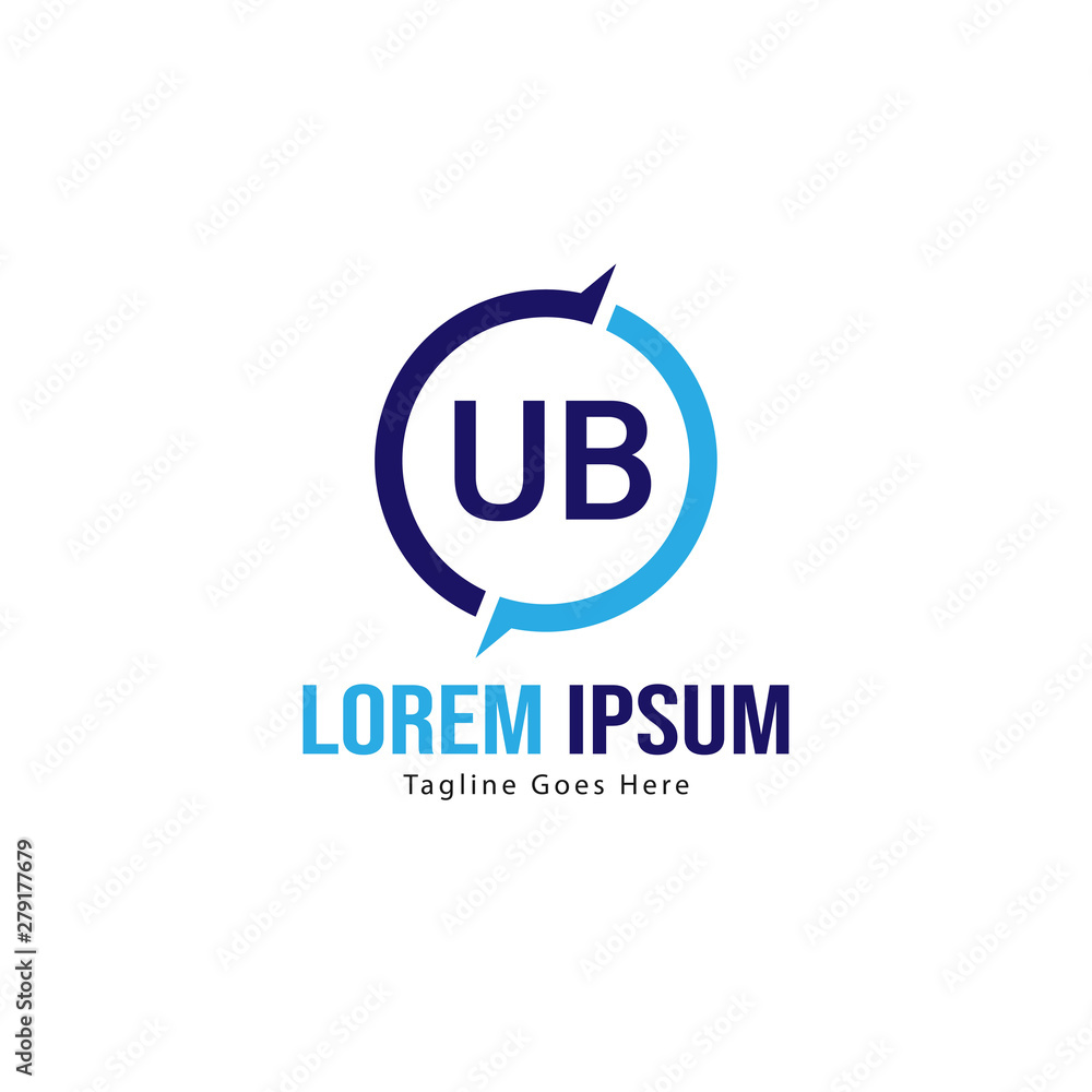 UB Letter Logo Design. Creative Modern UB Letters Icon Illustration UB Letter Logo Design. Creative Modern UB Letters Icon Illustration