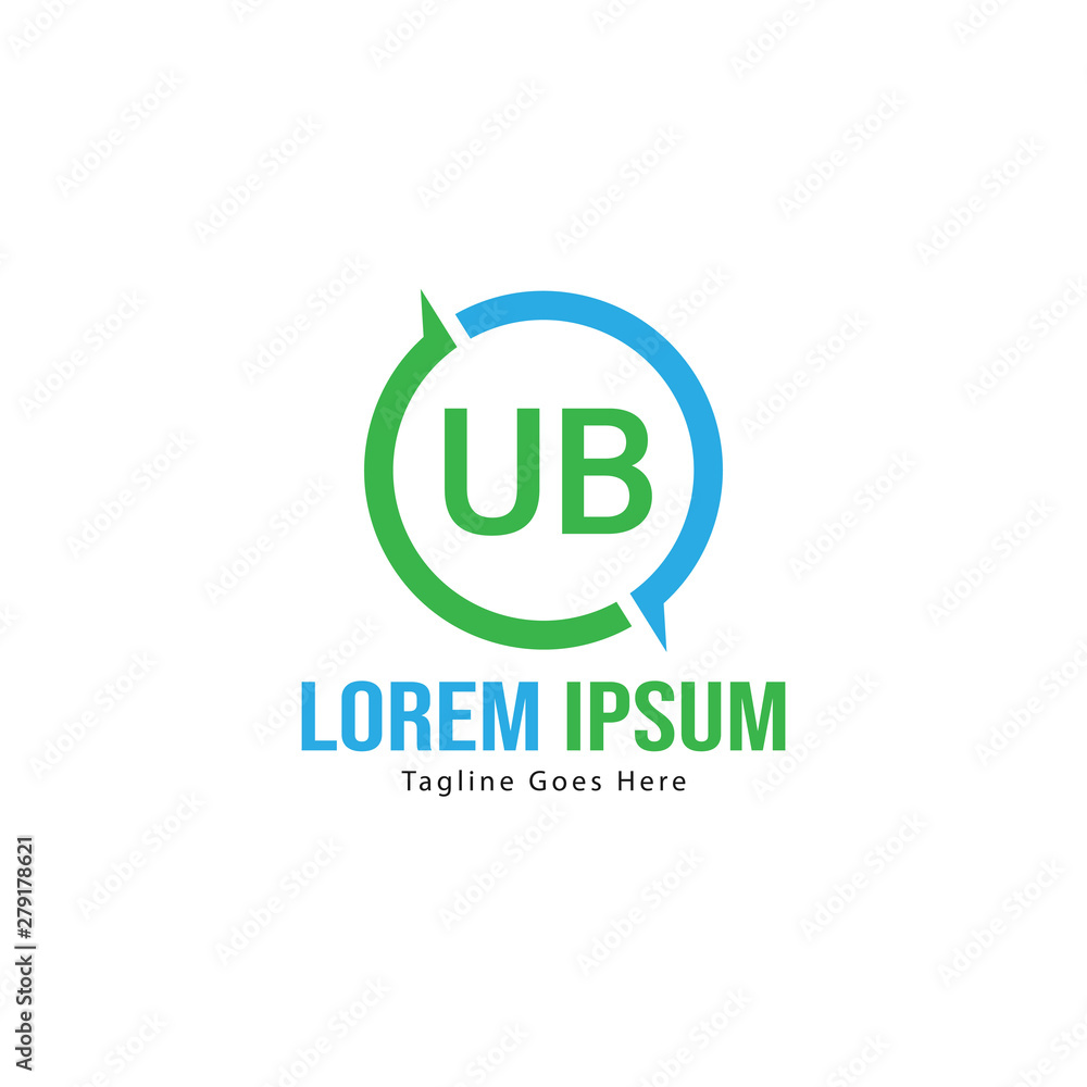 UB Letter Logo Design. Creative Modern UB Letters Icon Illustration UB Letter Logo Design. Creative Modern UB Letters Icon Illustration