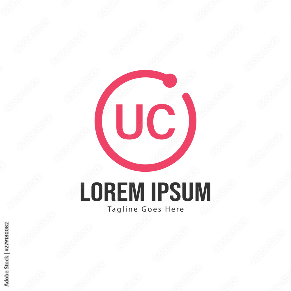 UC Letter Logo Design. Creative Modern UC Letters Icon Illustration