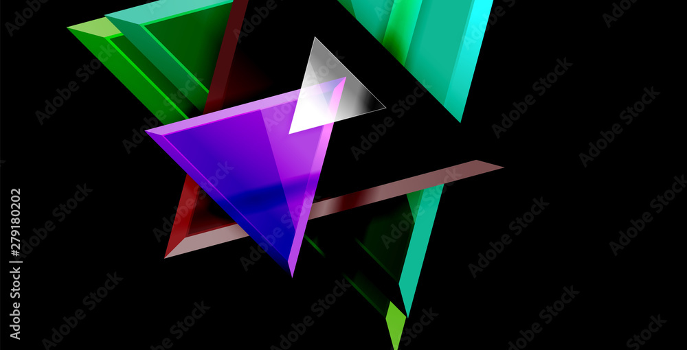 Glossy shiny triangles background Glossy shiny triangles background