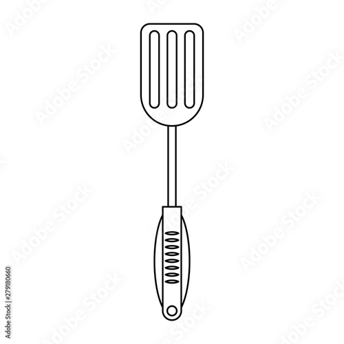 Turner barbecue and kitchen utensil in black and white