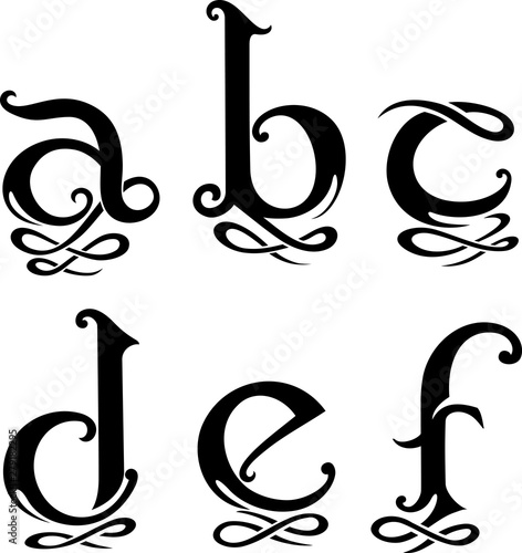 Letter Monogram Set, Lower Case