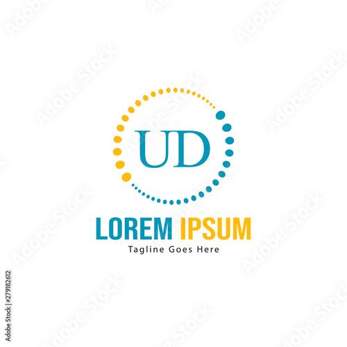 UD Letter Logo Design. Creative Modern UD Letters Icon Illustration