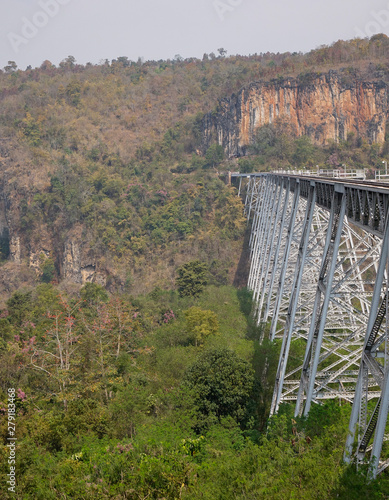 Goteik viaduct in Nawnghkio, Myanmar photo