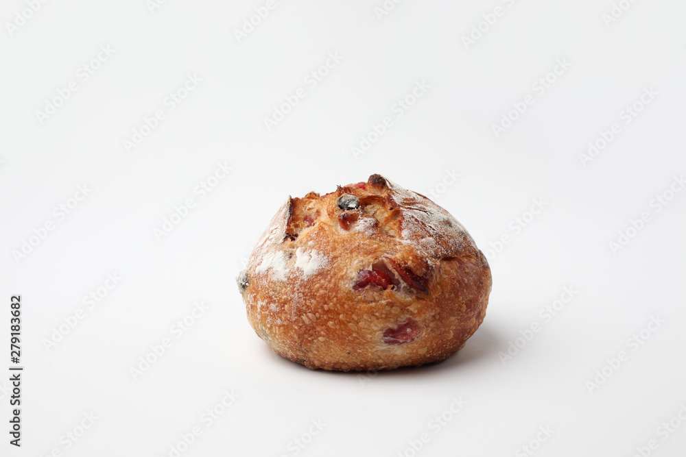 フランスのベリーチーズ パン バゲット 白背景 フランスのベリーチーズ パン バゲット 白背景