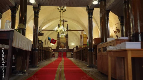 Wallpaper Mural Steadicam shot inside of a old church. Christian Church interior. Torontodigital.ca