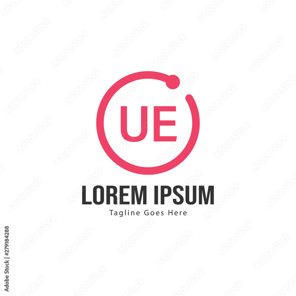 UE Letter Logo Design. Creative Modern UE Letters Icon Illustration UE Letter Logo Design. Creative Modern UE Letters Icon Illustration