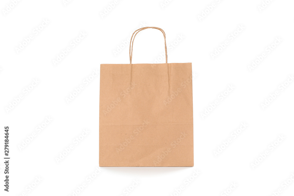 Empty paper bag isolated on white background Empty paper bag isolated on white background